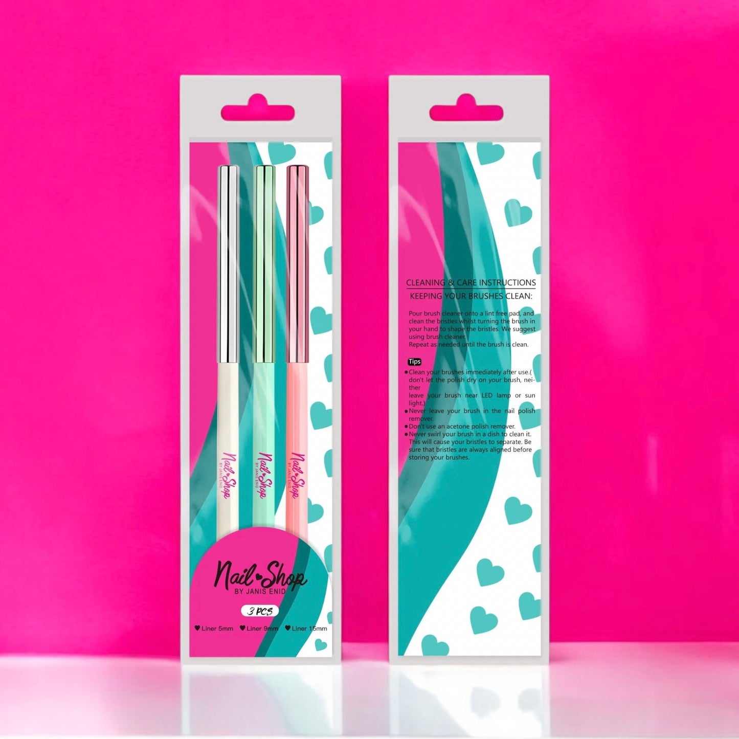 Kit 3 Pinceles Lineales