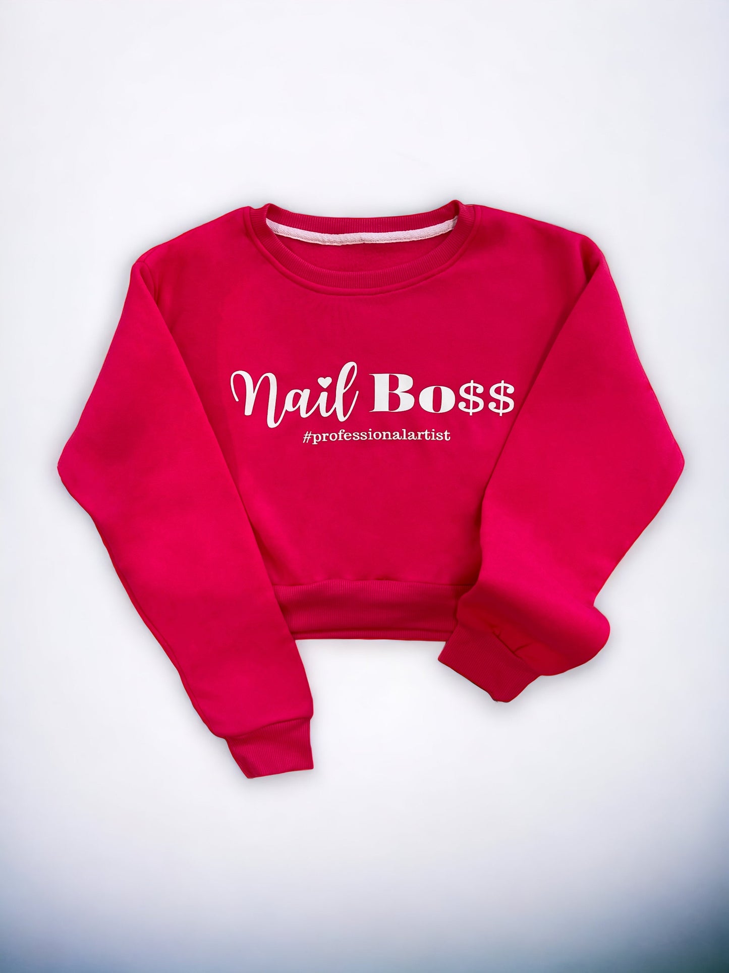 Hoodie Crop Top Fushia