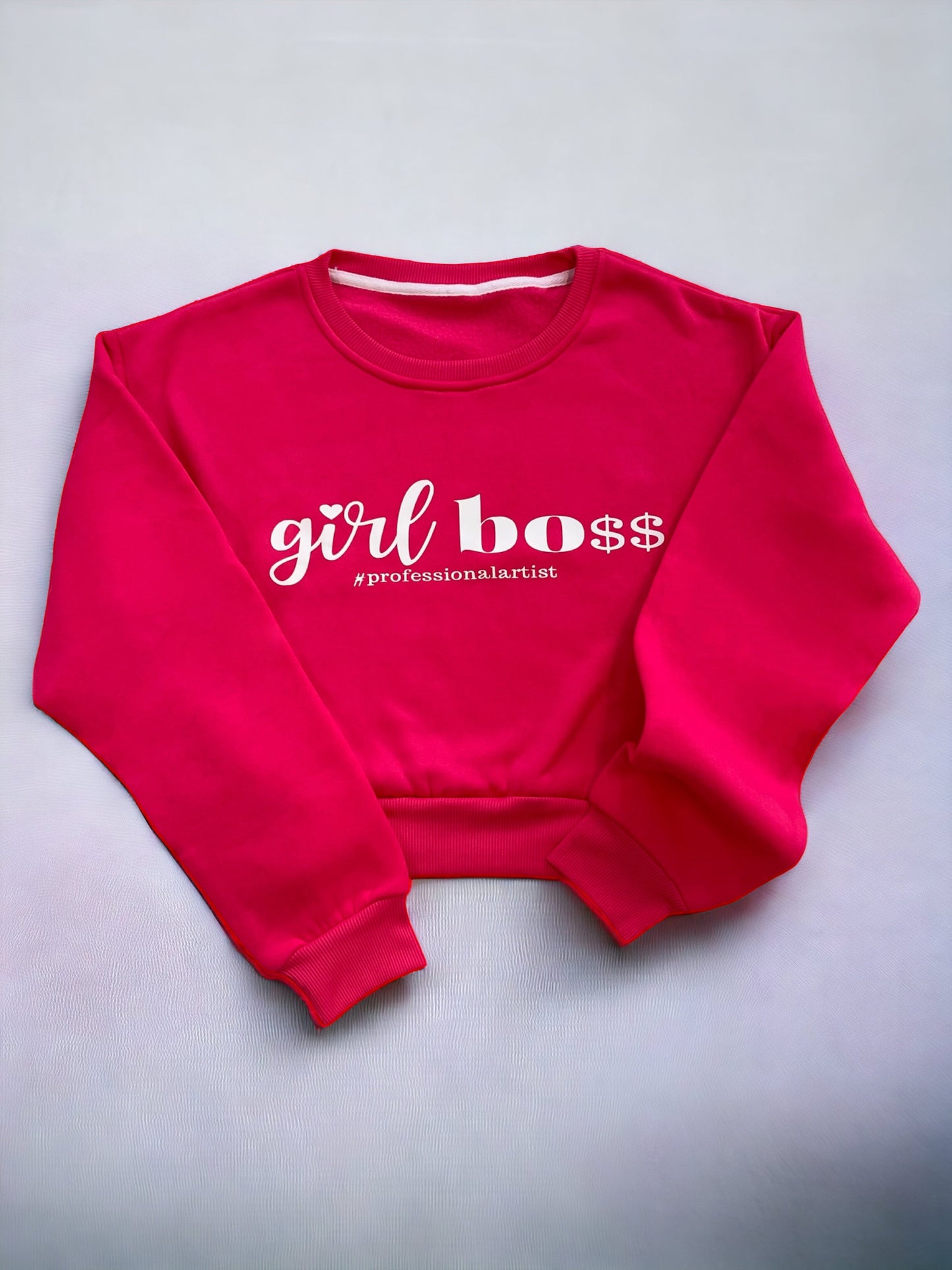 Hoodie Crop Top Fushia