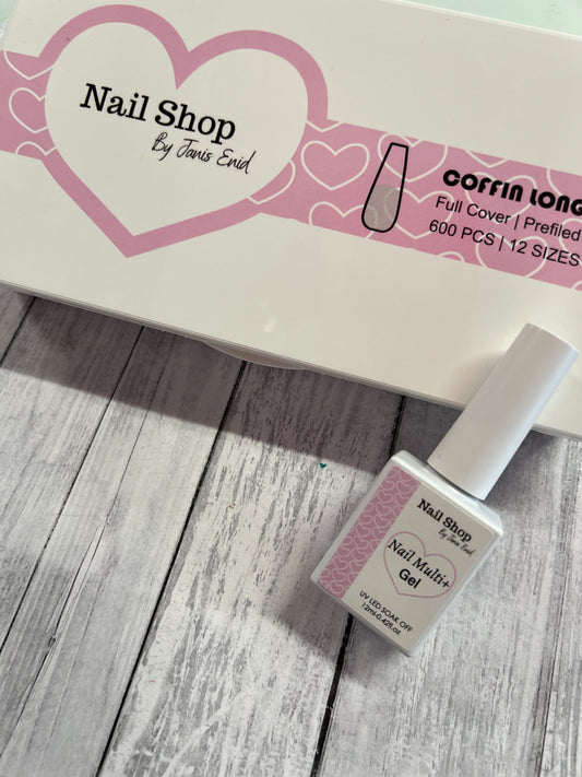 Gel Tips Coffin Long